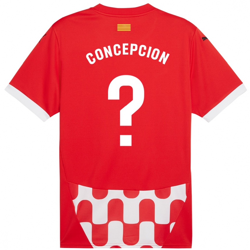 Niño Fútbol Camiseta Elian Concepción #0 Rojo Blanco 1ª Equipación 2024/25