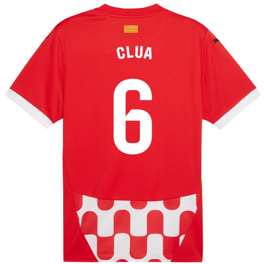 Niño Fútbol Camiseta Silvi Clua #6 Rojo Blanco 1ª Equipación 2024/25