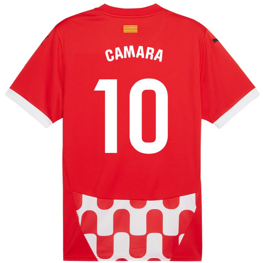 Niño Fútbol Camiseta Dawda Camara #10 Rojo Blanco 1ª Equipación 2024/25