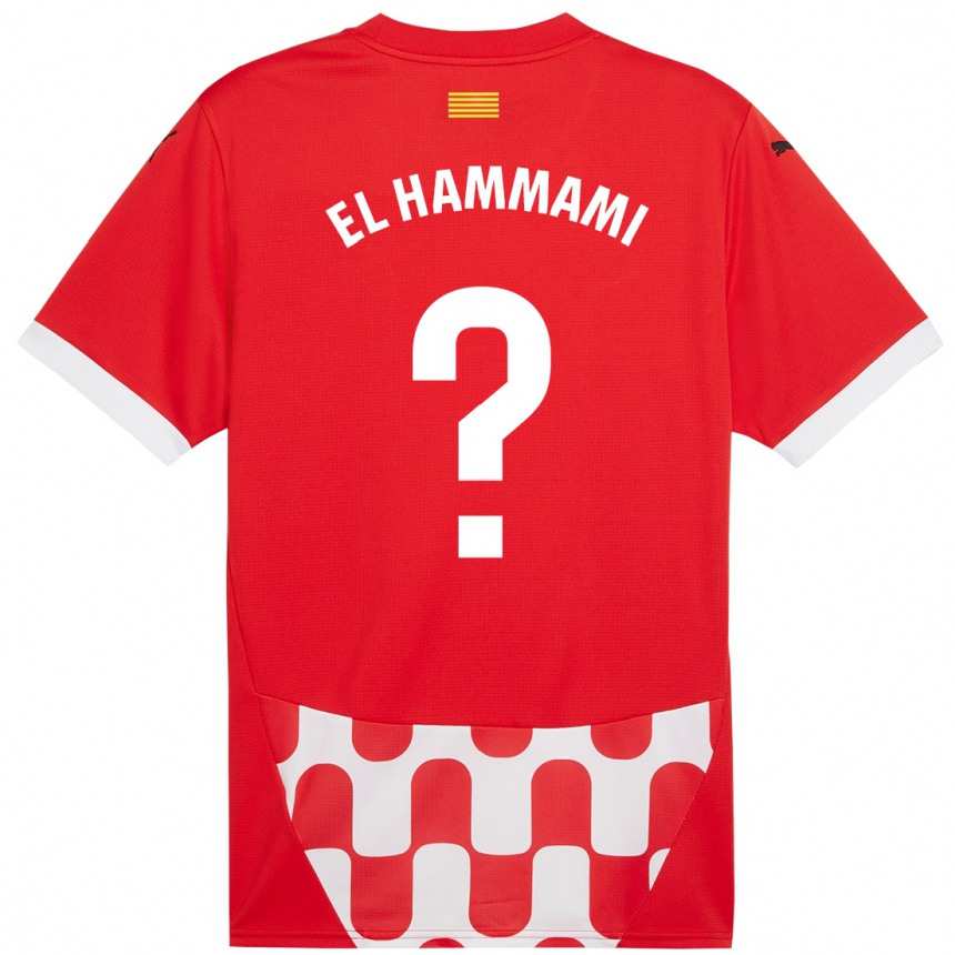 Niño Fútbol Camiseta Ayoub El Hammami #0 Rojo Blanco 1ª Equipación 2024/25