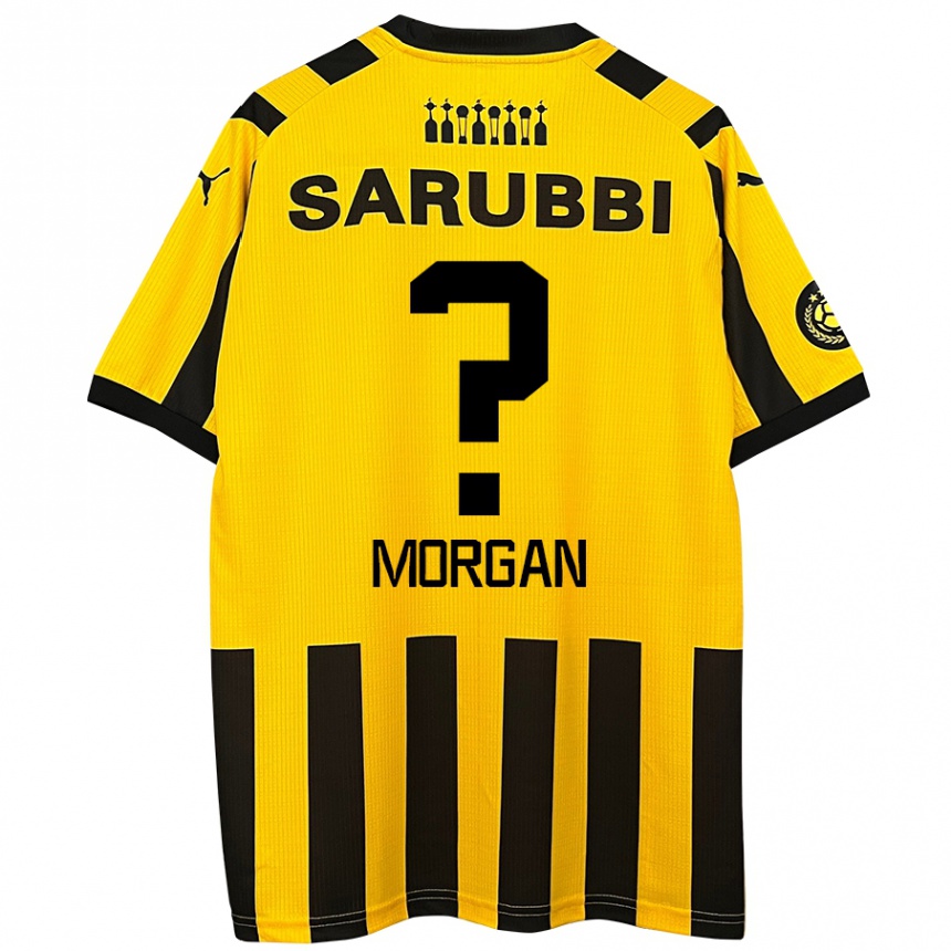 Niño Fútbol Camiseta Kevin Morgan #0 Amarillo Negro 1ª Equipación 2024/25