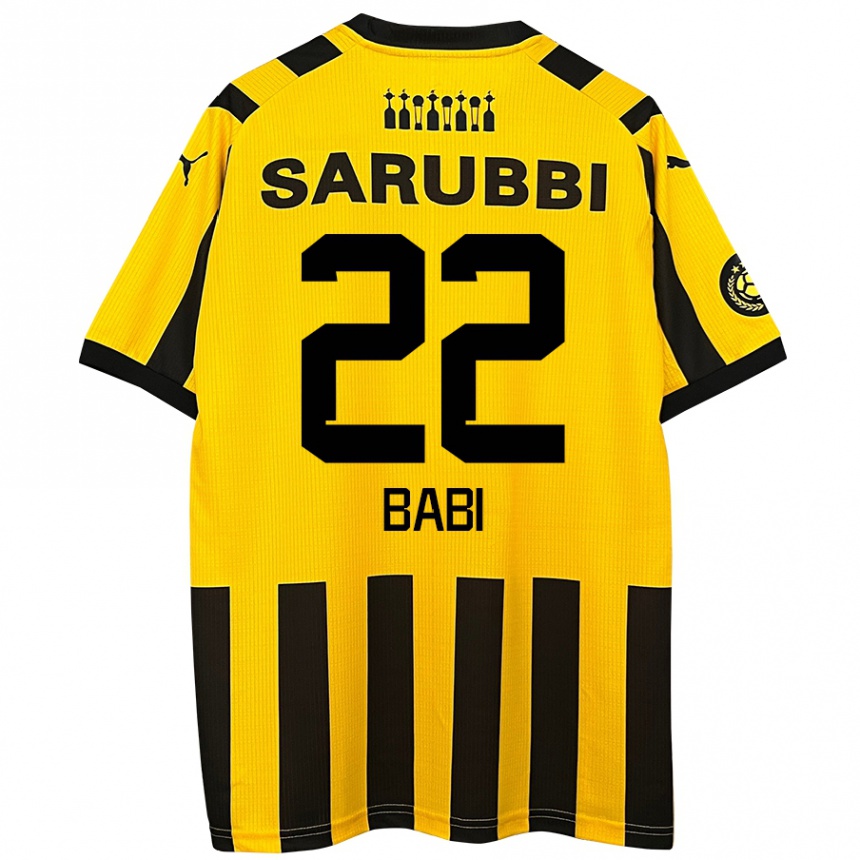 Niño Fútbol Camiseta Matheus Babi #22 Amarillo Negro 1ª Equipación 2024/25