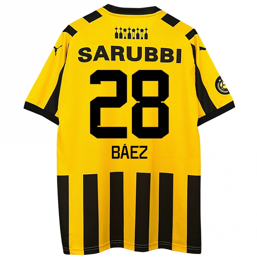 Niño Fútbol Camiseta Jaime Báez #28 Amarillo Negro 1ª Equipación 2024/25