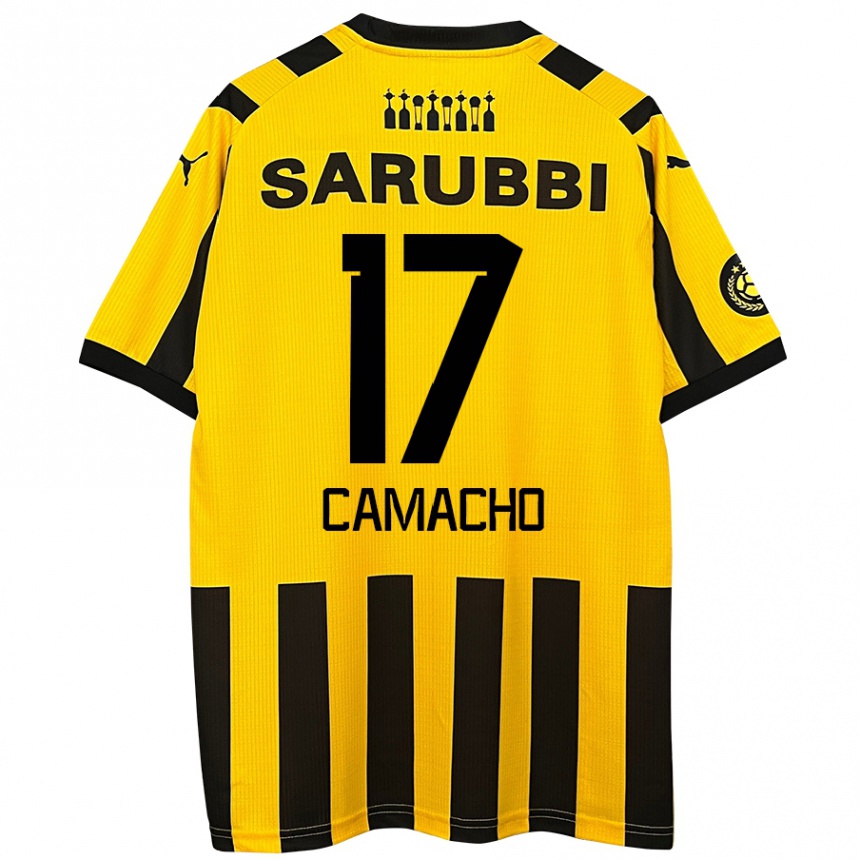 Niño Fútbol Camiseta Sebastián Camacho #17 Amarillo Negro 1ª Equipación 2024/25