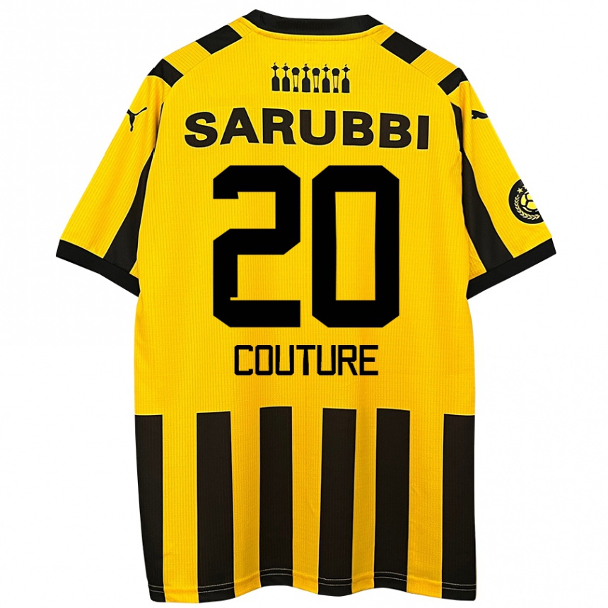 Niño Fútbol Camiseta Lorenzo Couture #20 Amarillo Negro 1ª Equipación 2024/25