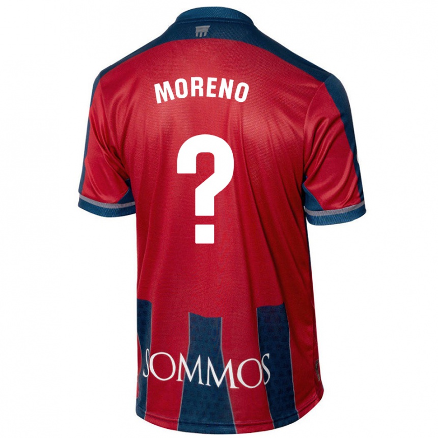 Niño Fútbol Camiseta Eloy Moreno #0 Rojo Azul 1ª Equipación 2024/25