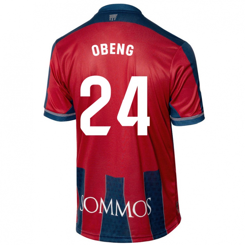 Niño Fútbol Camiseta Samuel Obeng #24 Rojo Azul 1ª Equipación 2024/25