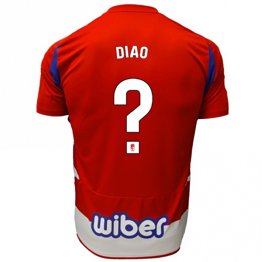 Niño Fútbol Camiseta Siren Diao #0 Rojo Blanco Azul 1ª Equipación 2024/25