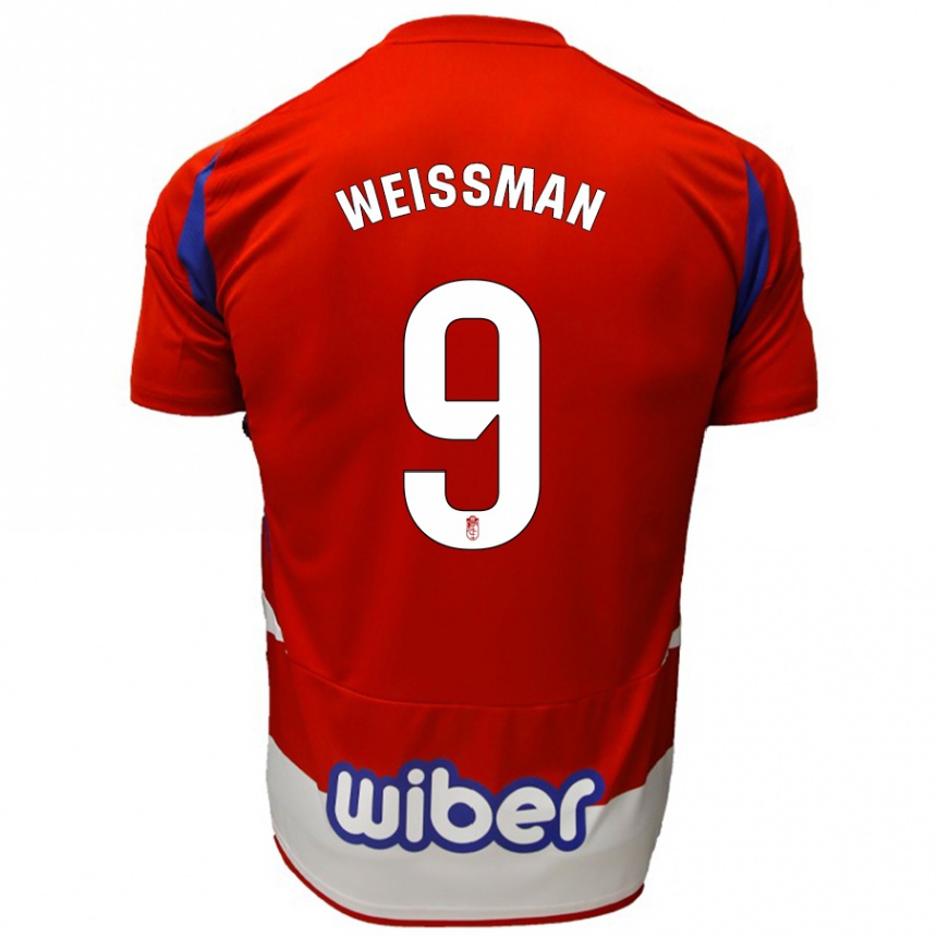 Niño Fútbol Camiseta Shon Weissman #9 Rojo Blanco Azul 1ª Equipación 2024/25