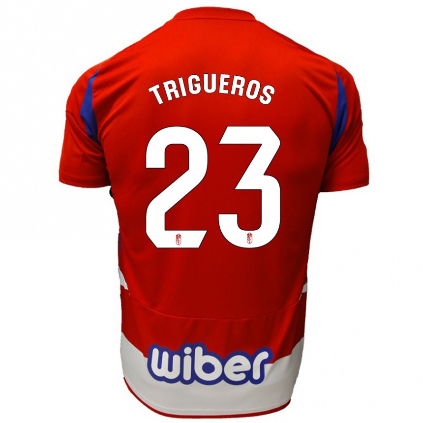 Niño Fútbol Camiseta Manu Trigueros #23 Rojo Blanco Azul 1ª Equipación 2024/25