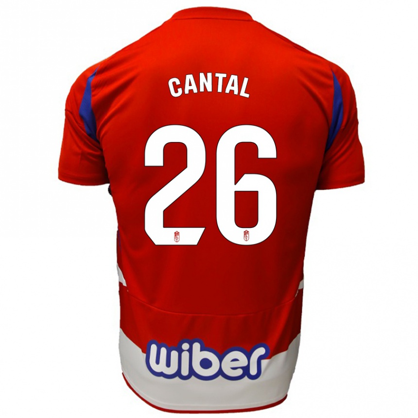 Niño Fútbol Camiseta Paco Cantal #26 Rojo Blanco Azul 1ª Equipación 2024/25