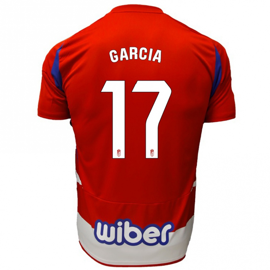 Niño Fútbol Camiseta Naima García #17 Rojo Blanco Azul 1ª Equipación 2024/25