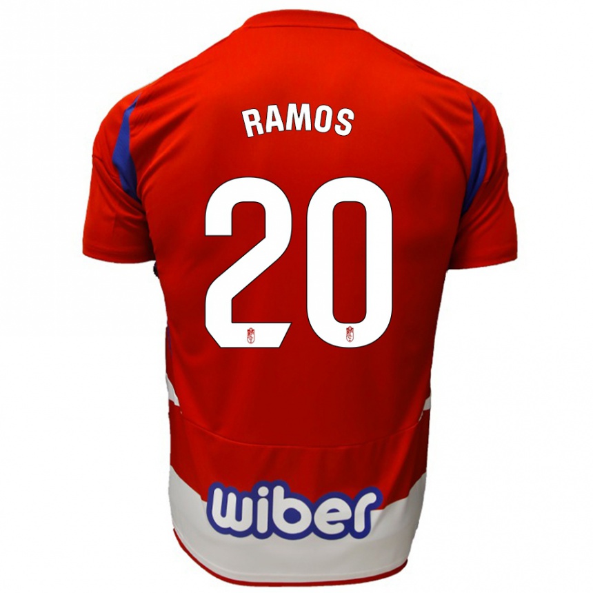 Niño Fútbol Camiseta Lucía Ramos #20 Rojo Blanco Azul 1ª Equipación 2024/25