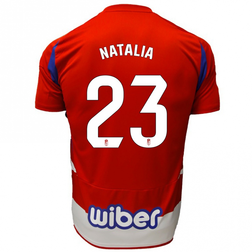 Niño Fútbol Camiseta Natalia #23 Rojo Blanco Azul 1ª Equipación 2024/25