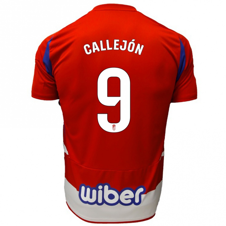 Niño Fútbol Camiseta José Callejón #9 Rojo Blanco Azul 1ª Equipación 2024/25