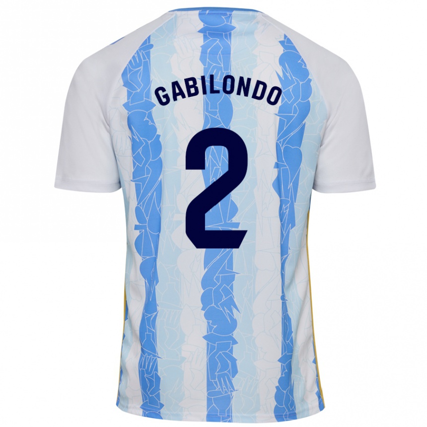 Niño Fútbol Camiseta Jokin Gabilondo #2 Blanco Azul 1ª Equipación 2024/25