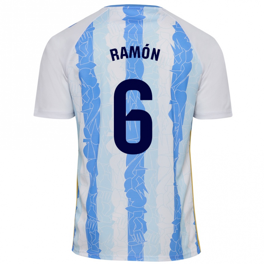 Niño Fútbol Camiseta Ramón Enríquez #6 Blanco Azul 1ª Equipación 2024/25