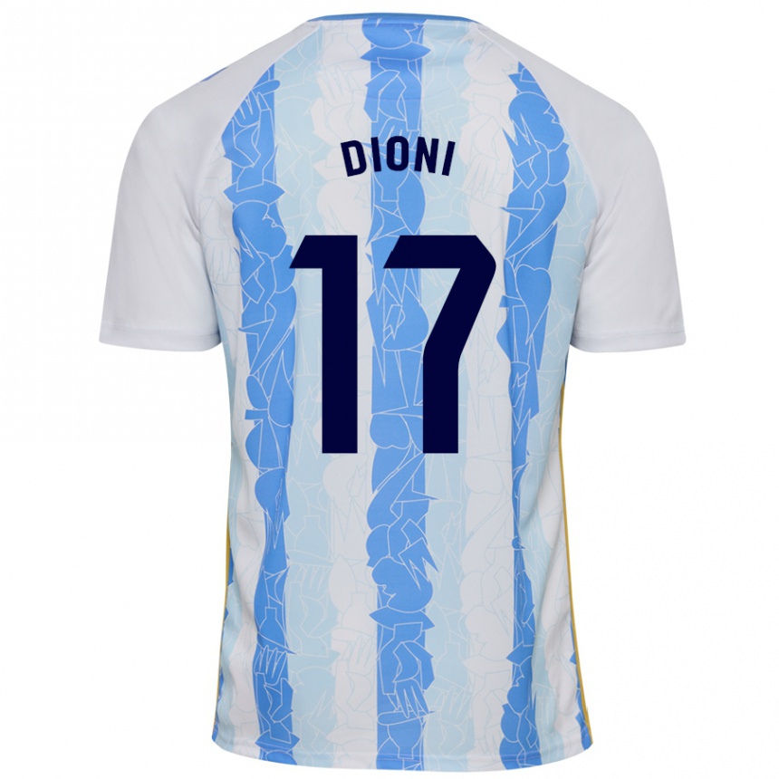 Niño Fútbol Camiseta Dioni #17 Blanco Azul 1ª Equipación 2024/25