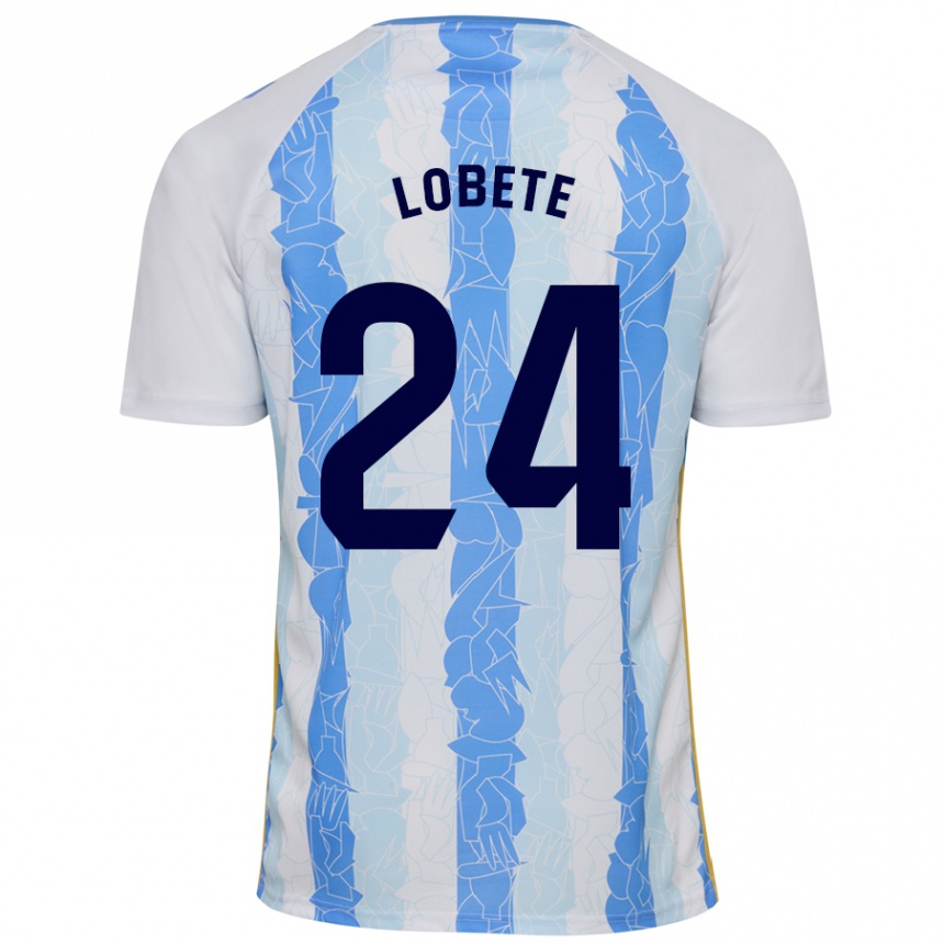 Niño Fútbol Camiseta Julen Lobete #24 Blanco Azul 1ª Equipación 2024/25