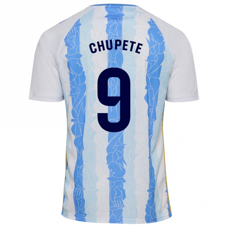 Niño Fútbol Camiseta Chupete #9 Blanco Azul 1ª Equipación 2024/25