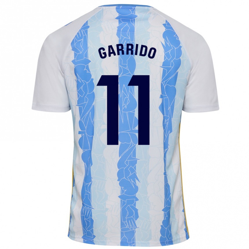 Niño Fútbol Camiseta Rafael Garrido #11 Blanco Azul 1ª Equipación 2024/25