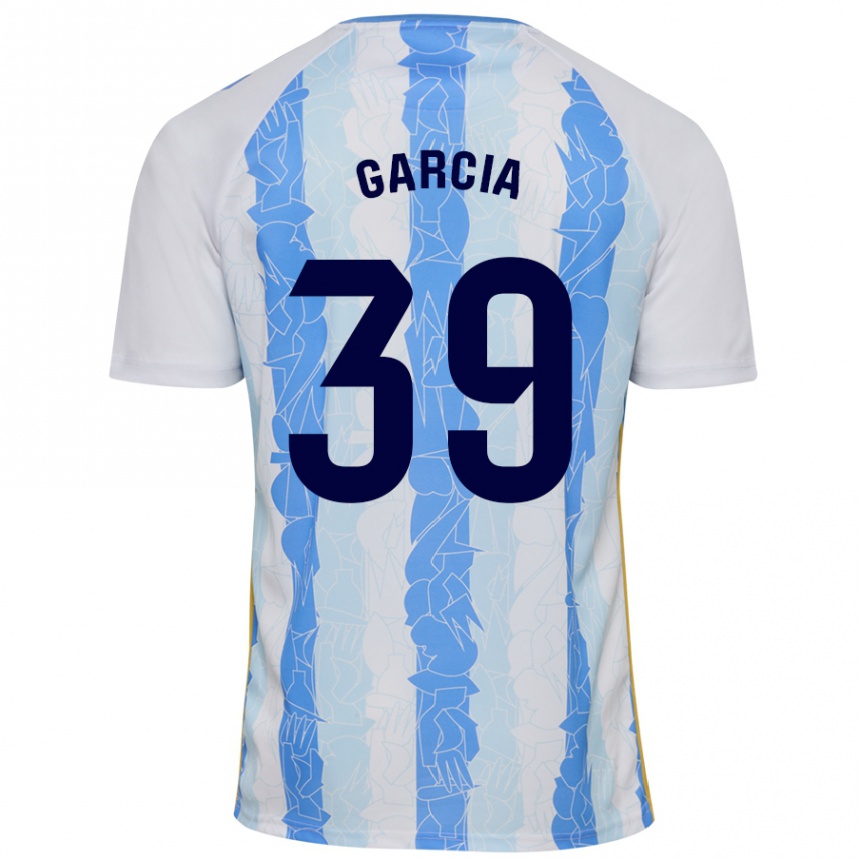 Niño Fútbol Camiseta Claudia García #39 Blanco Azul 1ª Equipación 2024/25