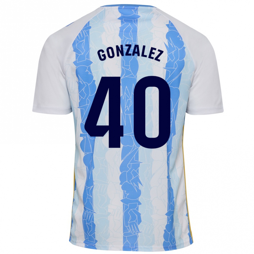 Niño Fútbol Camiseta Carol González #40 Blanco Azul 1ª Equipación 2024/25