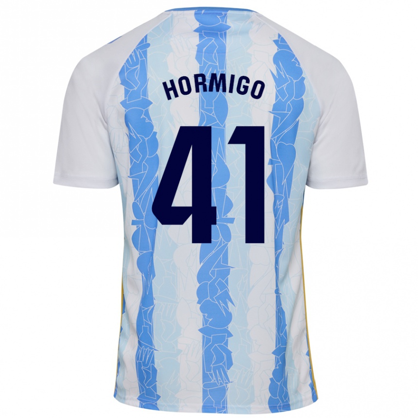 Niño Fútbol Camiseta Cintia Hormigo #41 Blanco Azul 1ª Equipación 2024/25