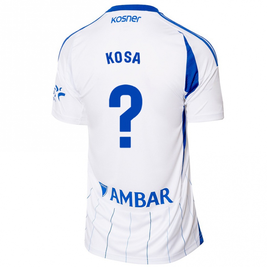 Niño Fútbol Camiseta Sebastian Kosa #0 Rojo Blanco 1ª Equipación 2024/25