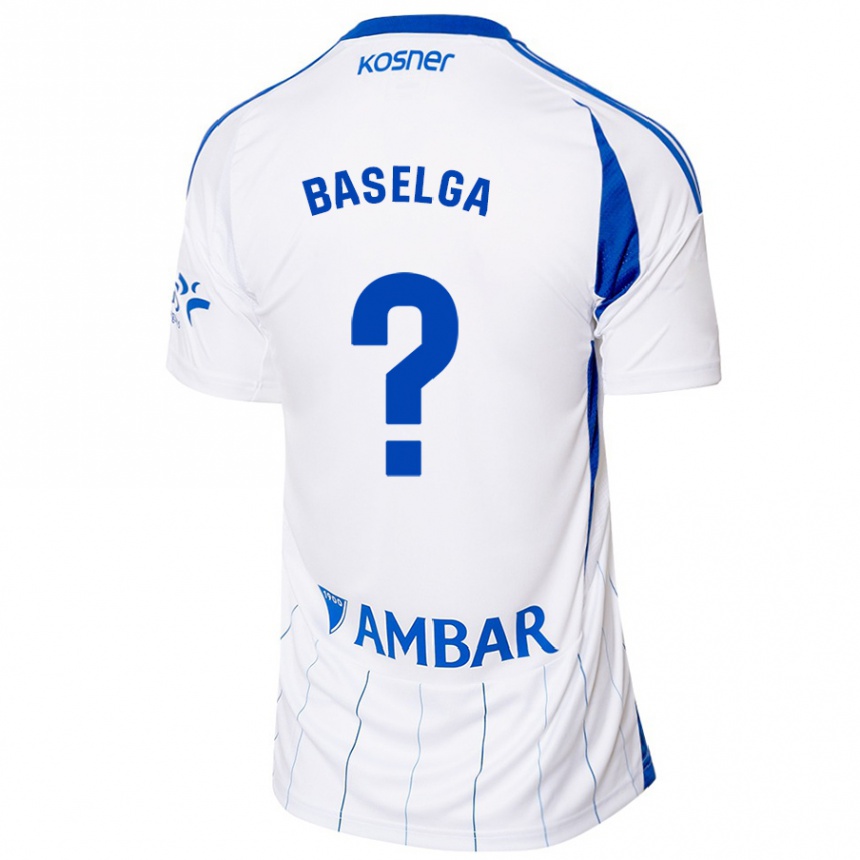 Niño Fútbol Camiseta Marcos Baselga #0 Rojo Blanco 1ª Equipación 2024/25