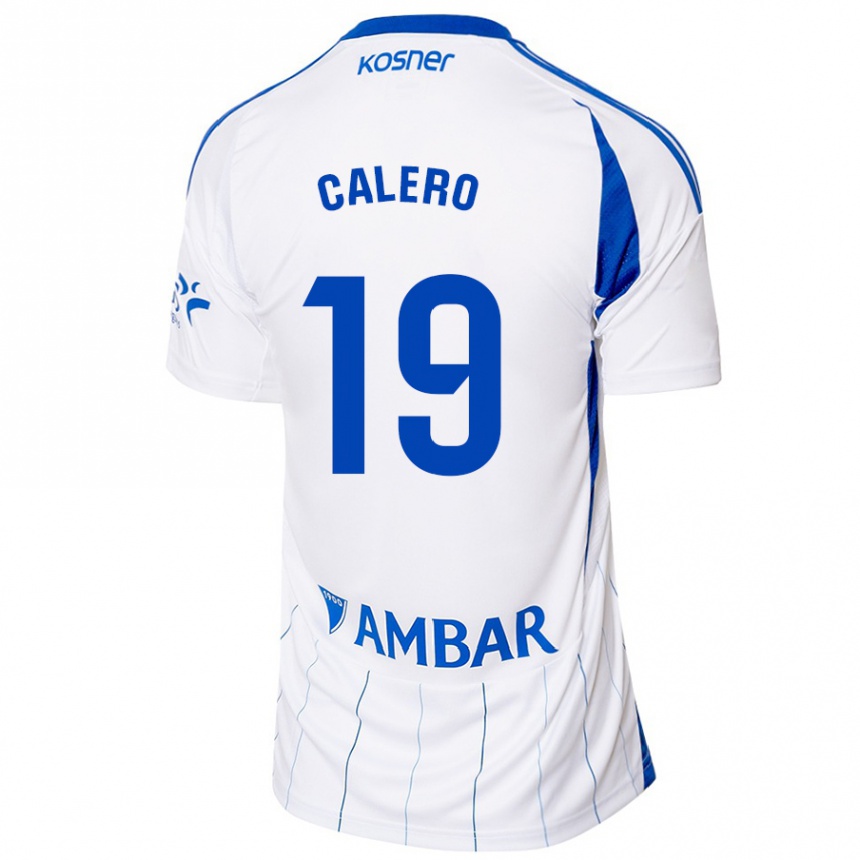 Niño Fútbol Camiseta Iván Calero #19 Rojo Blanco 1ª Equipación 2024/25