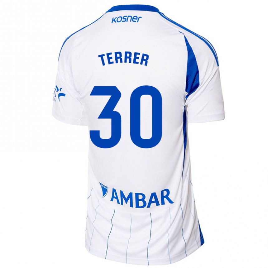 Niño Fútbol Camiseta Lucas Terrer #30 Rojo Blanco 1ª Equipación 2024/25