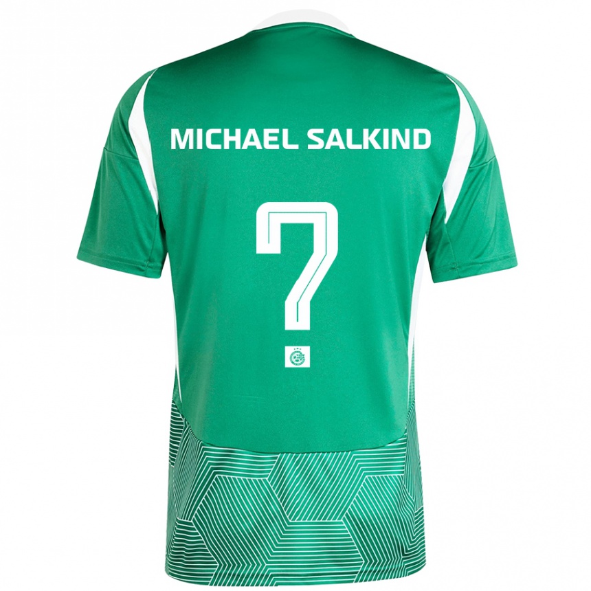 Niño Fútbol Camiseta Liav Michael Salkind #0 Verde Blanco 1ª Equipación 2024/25