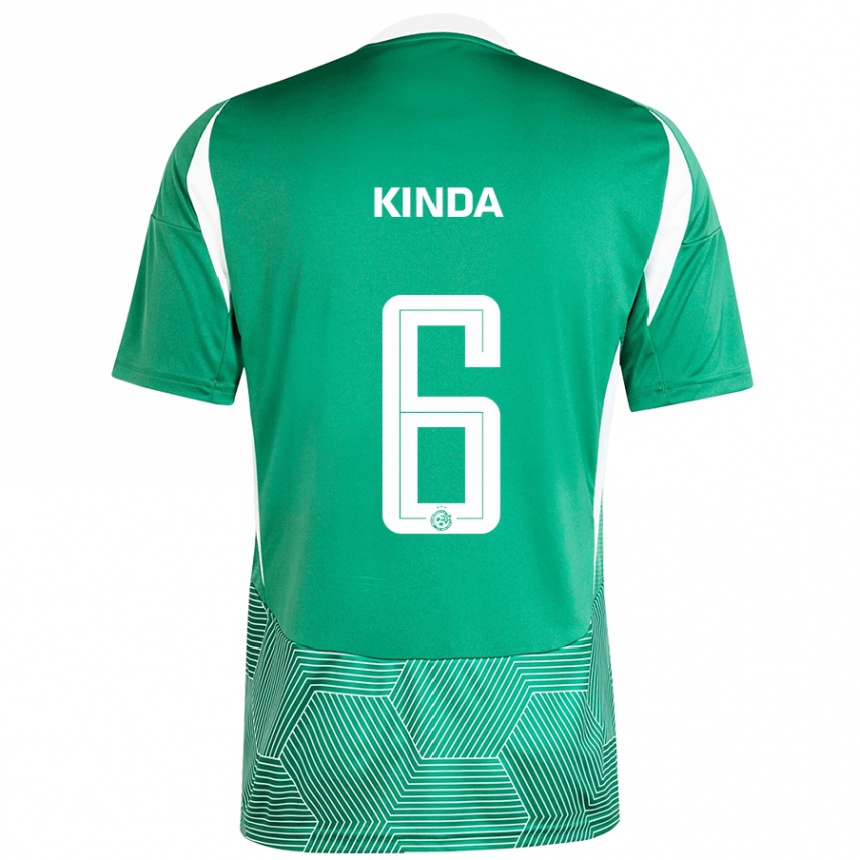 Niño Fútbol Camiseta Gadi Kinda #6 Verde Blanco 1ª Equipación 2024/25