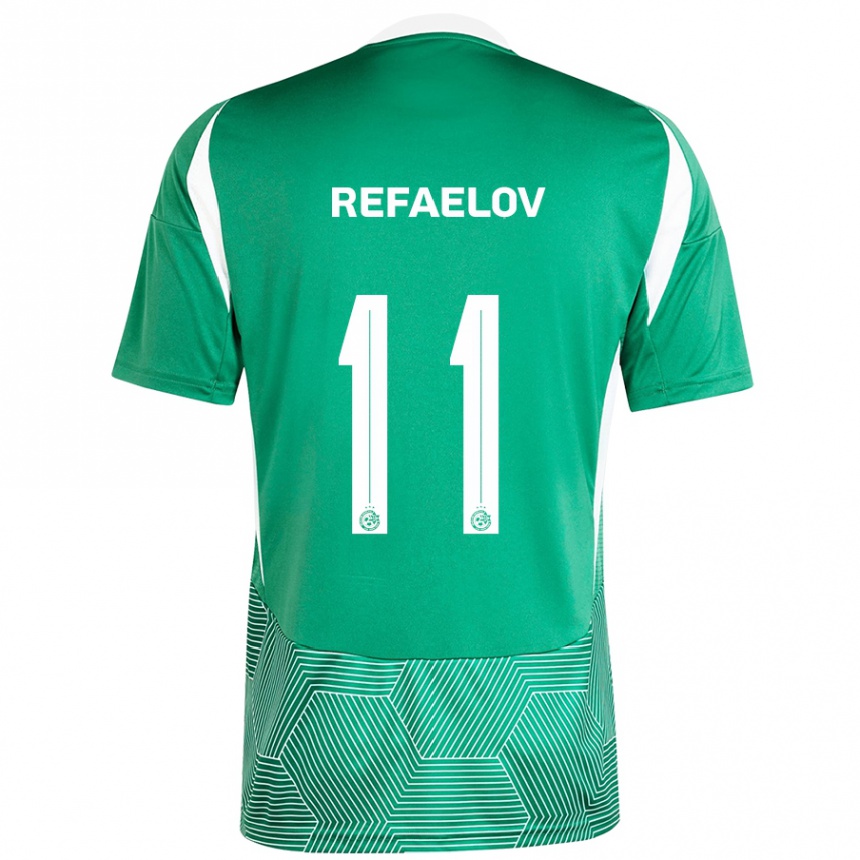 Niño Fútbol Camiseta Lior Refaelov #11 Verde Blanco 1ª Equipación 2024/25