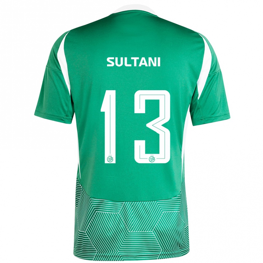 Niño Fútbol Camiseta Tomás Sultani #13 Verde Blanco 1ª Equipación 2024/25