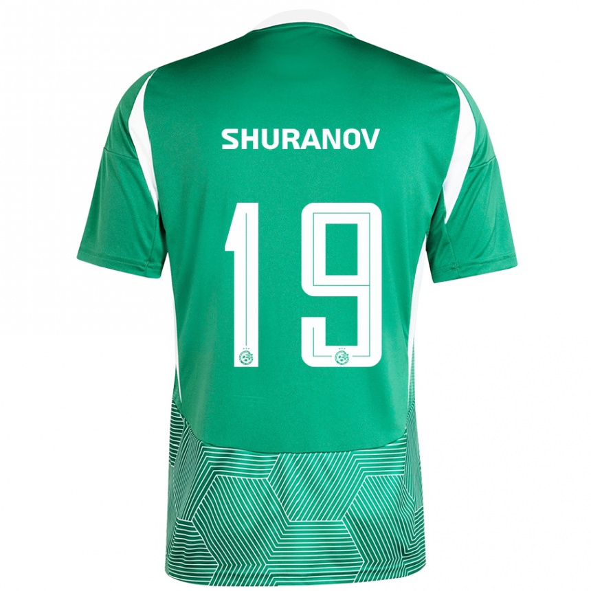 Niño Fútbol Camiseta Erik Shuranov #19 Verde Blanco 1ª Equipación 2024/25