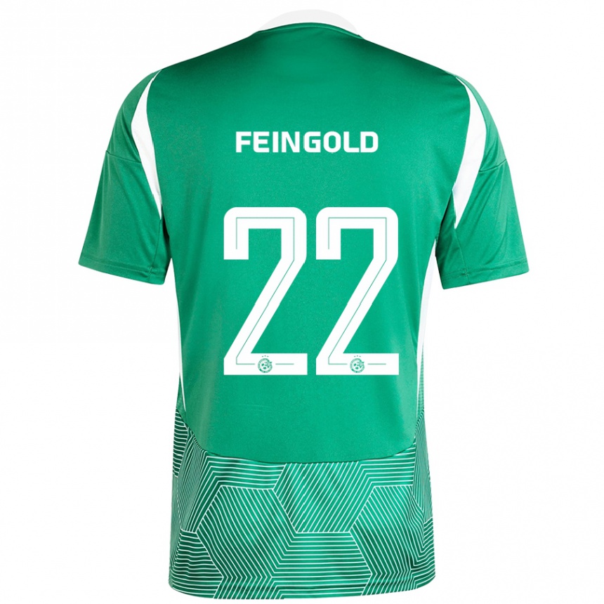 Niño Fútbol Camiseta Ilay Feingold #22 Verde Blanco 1ª Equipación 2024/25