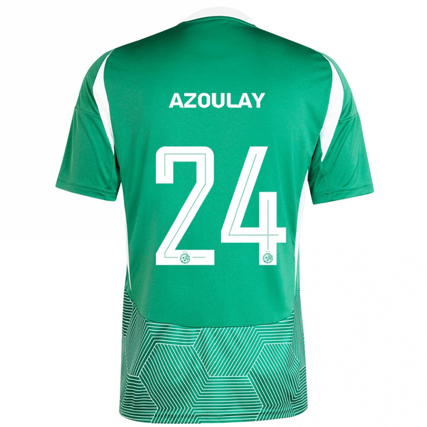 Niño Fútbol Camiseta Ethane Azoulay #24 Verde Blanco 1ª Equipación 2024/25