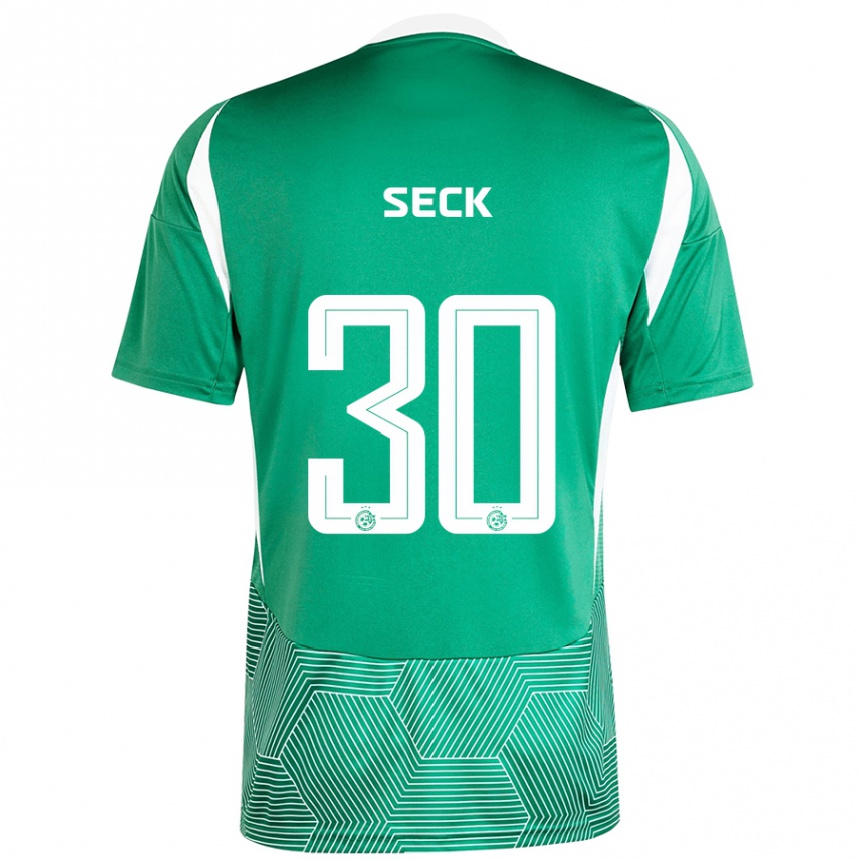 Niño Fútbol Camiseta Abdoulaye Seck #30 Verde Blanco 1ª Equipación 2024/25