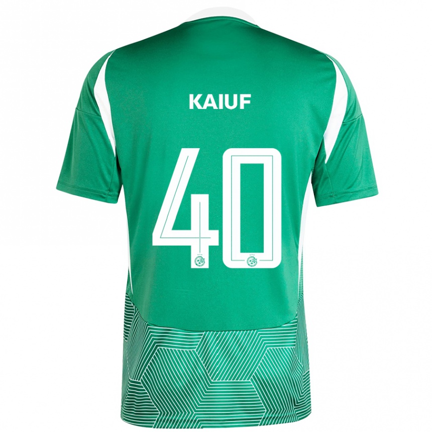 Niño Fútbol Camiseta Sharif Kaiuf #40 Verde Blanco 1ª Equipación 2024/25