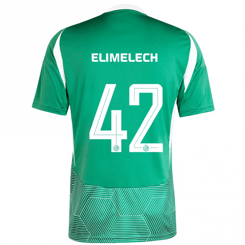 Niño Fútbol Camiseta Roey Elimelech #42 Verde Blanco 1ª Equipación 2024/25