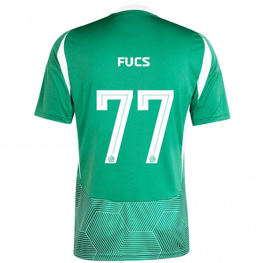 Niño Fútbol Camiseta Roee Fucs #77 Verde Blanco 1ª Equipación 2024/25