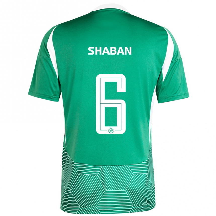 Niño Fútbol Camiseta Loay Shaban #6 Verde Blanco 1ª Equipación 2024/25