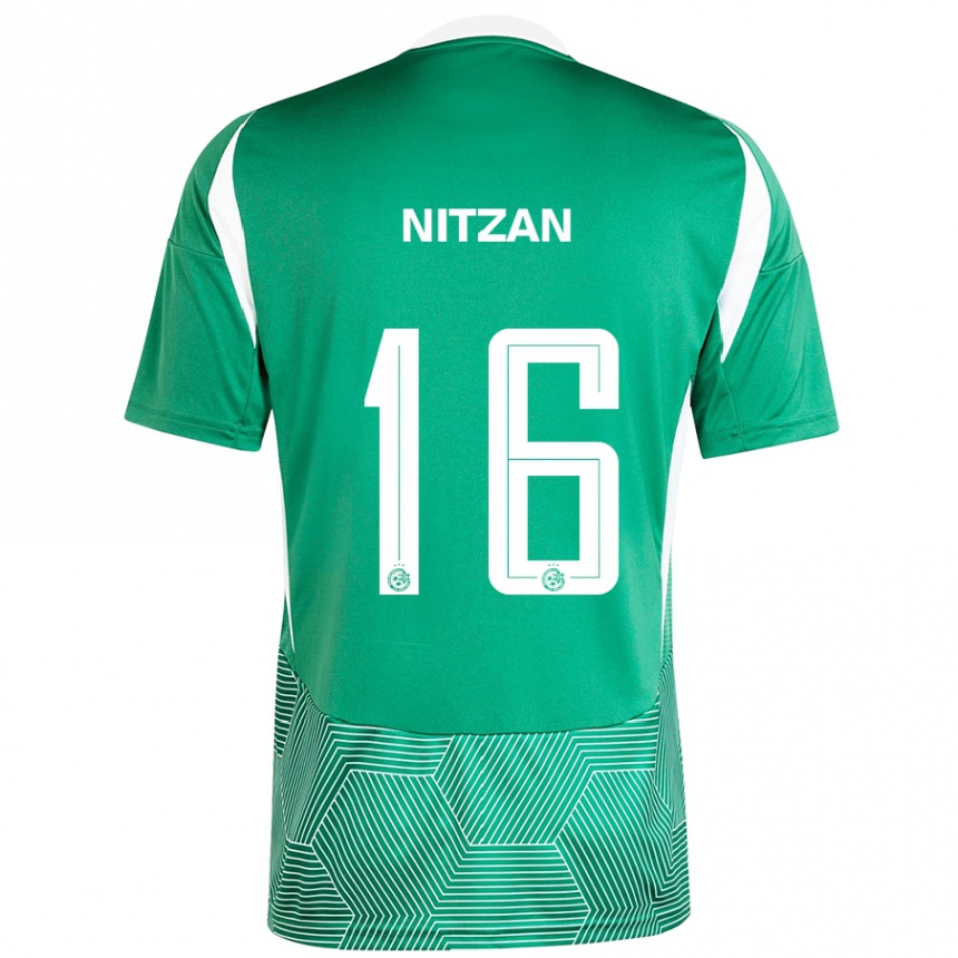 Niño Fútbol Camiseta Itamar Nitzan #16 Verde Blanco 1ª Equipación 2024/25