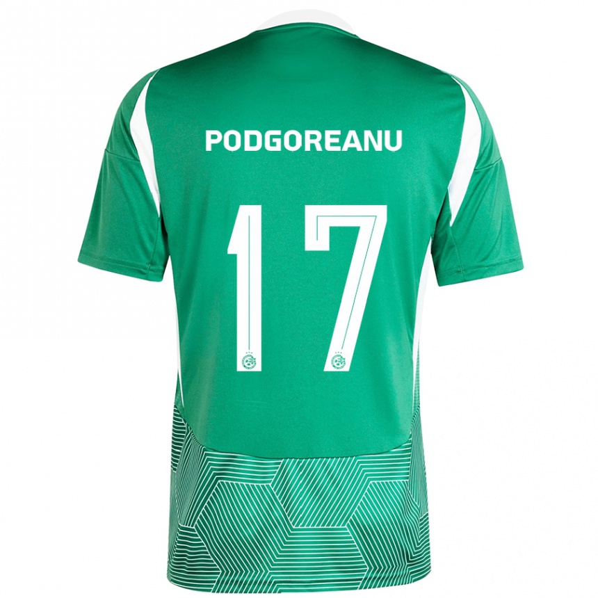 Niño Fútbol Camiseta Suf Podgoreanu #17 Verde Blanco 1ª Equipación 2024/25