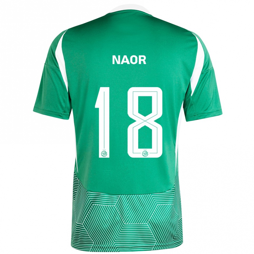 Niño Fútbol Camiseta Goni Naor #18 Verde Blanco 1ª Equipación 2024/25