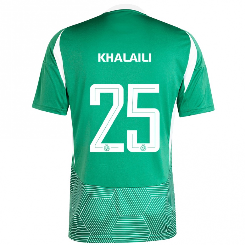 Niño Fútbol Camiseta Anan Khalaili #25 Verde Blanco 1ª Equipación 2024/25