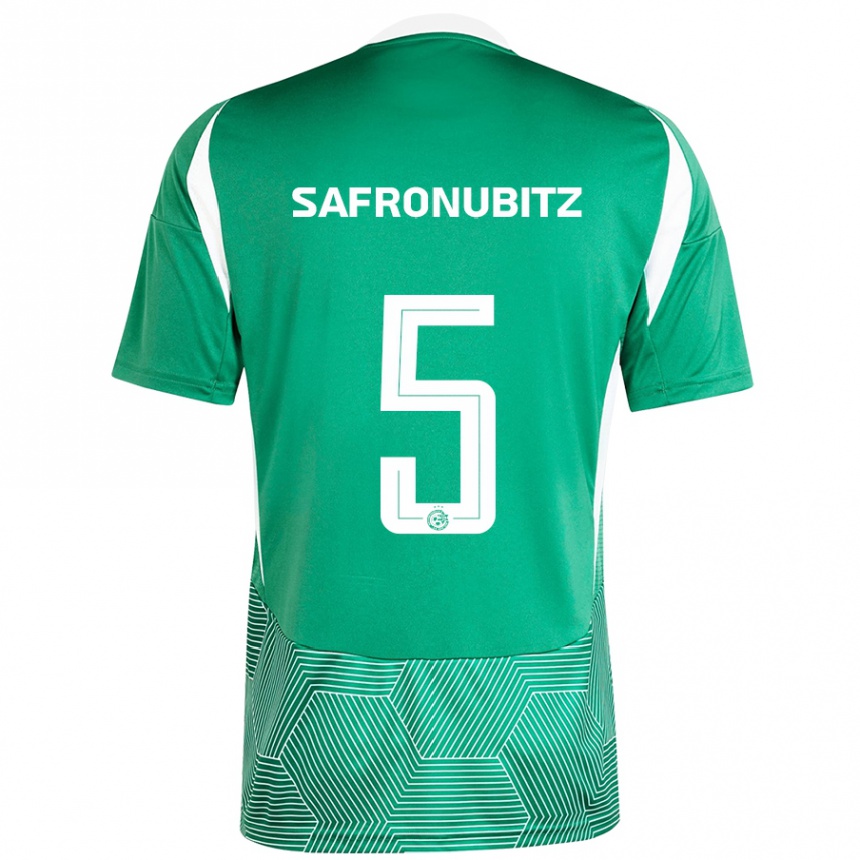 Niño Fútbol Camiseta Dan Safronubitz #5 Verde Blanco 1ª Equipación 2024/25