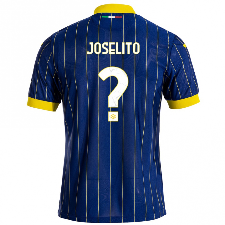 Niño Fútbol Camiseta Joselito #0 Azul Amarillo 1ª Equipación 2024/25